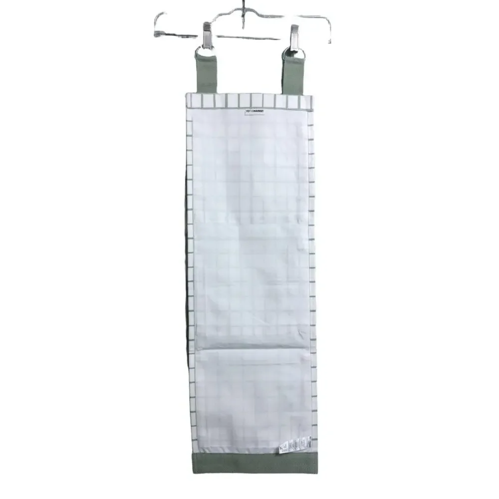TOTHEMARKET White Green Grid Multi Pocket Hanging Closet Organizer 32.5